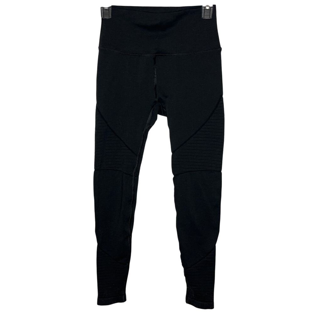 Alphalete‎ Revival Seamless Black Moto Leggings Size Small High Waist